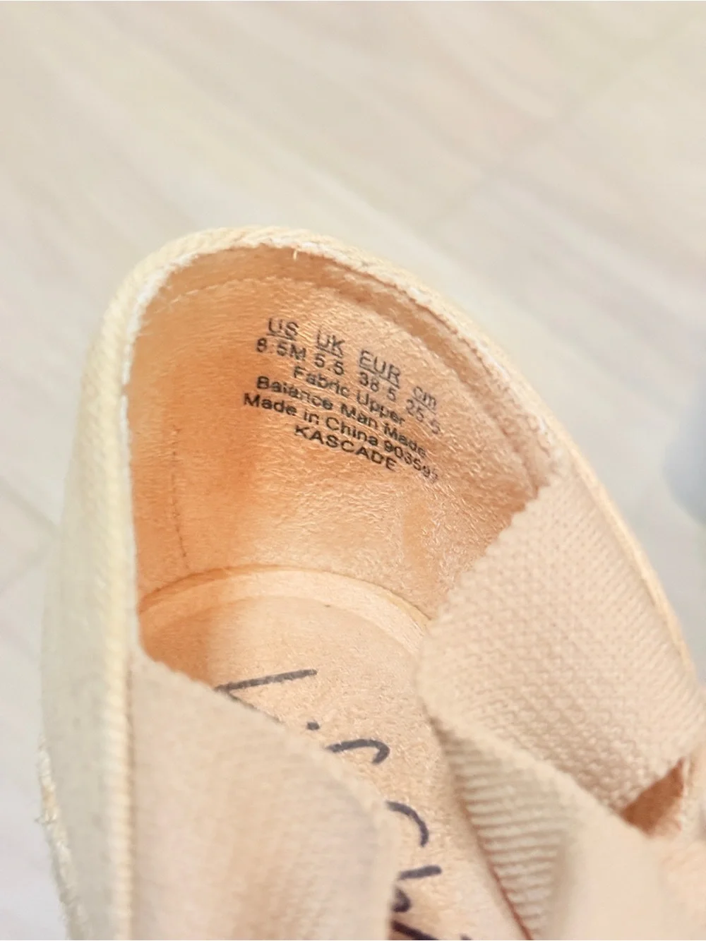 LifeStride velocity 2.0 Kascade Espadrille Wedge Sandal Tender Taupe 8.5M new